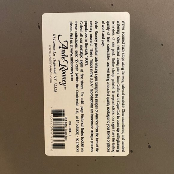 Ande Rooney RCA Nipper Master's Voice Vintage Metal Advertising Sign Mint Condit - Picture 4 of 4